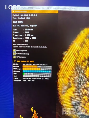 Видеокарта RX 6600 8GB Gigabyte Eagle , снимка 7 - Видеокарти - 55970327