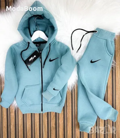 Nike Детски ватиран комплект в зелено NIKE