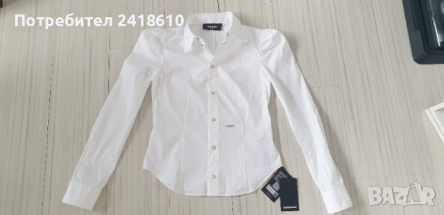 DSQUARED2 Italy , Cotton Womens Size 38 -  S НОВО ! ОРИГИНАЛ! Дамска Риза!, снимка 10 - Ризи - 53373327