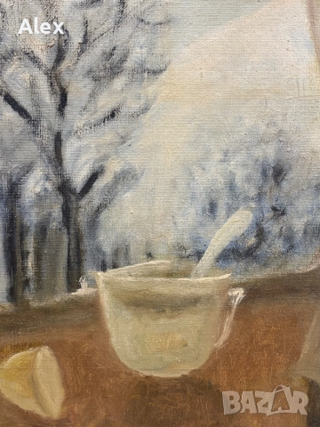 Картина масло върху платно, снимка 4 - Антикварни и старинни предмети - 52824917