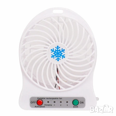 Преносим мини вентилатор за дом или офис, с USB Зареждане, снимка 2 - Вентилатори - 50628610