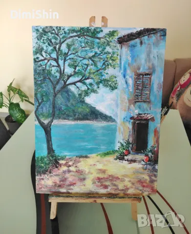 Картина с акрилни бои 30/40 в рамка , снимка 2 - Картини - 50010874