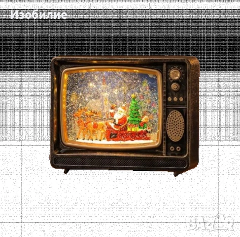 Коледен ретро телевизор - декорация, снимка 2 - Декорация за дома - 52373050