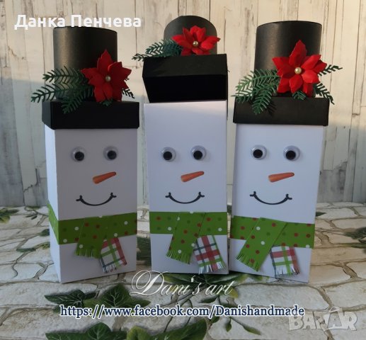 Кутия за лакомства- снежен човек  , снимка 1