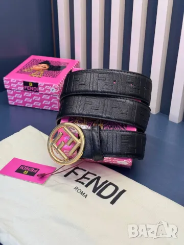 колани от естествена кожа fendi 4см, снимка 6 - Колани - 50407017