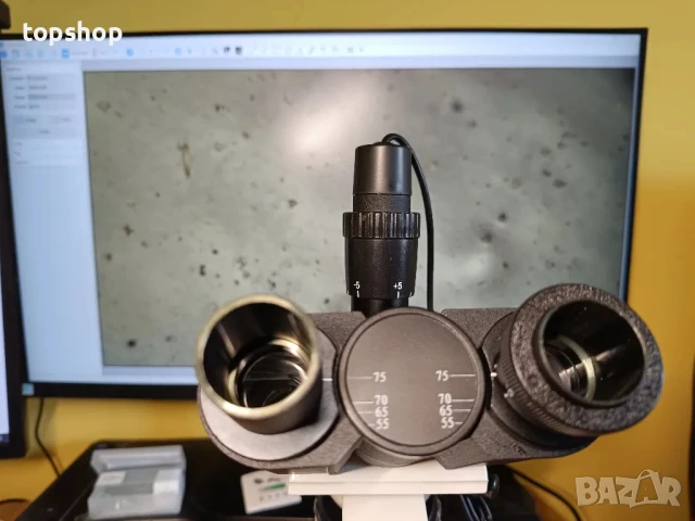 ТЕСТВАН ПРОФЕСИОНАЛЕН тринокулярен микроскоп с увеличение 40X-5000X, лабораторен клас..., снимка 12 - Медицинска апаратура - 50577200