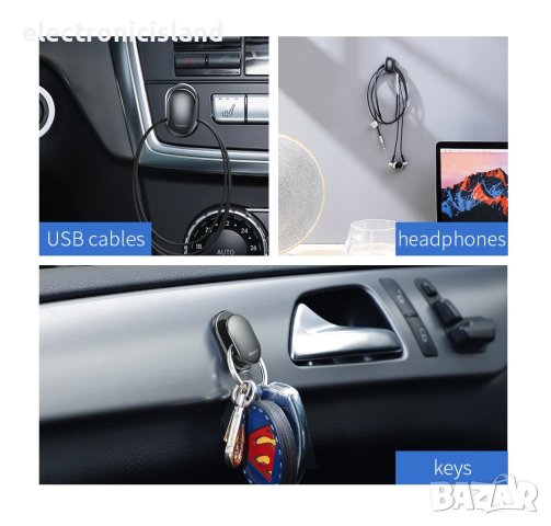 4 бр. комплект Кука за окачване Baseus Small Shell Vehicle Hook, снимка 3 - Аксесоари и консумативи - 42285450