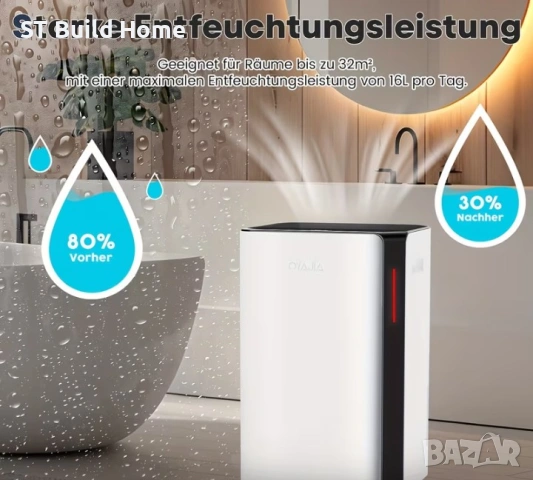 🌬️ ТОП ОФЕРТА! 20L Обезвлажнител + Въздухопречиствател с Wi-Fi | Тиха работа | Сушене на дрехи | 🌬️, снимка 7 - Влагоабсорбатори и влагоуловители - 53638429