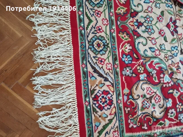Уникален колекционерски ръчно тъкан котленски килим модел Персийски голям Медальон, 2,00 м./2,92 м. , снимка 4 - Килими - 56242871