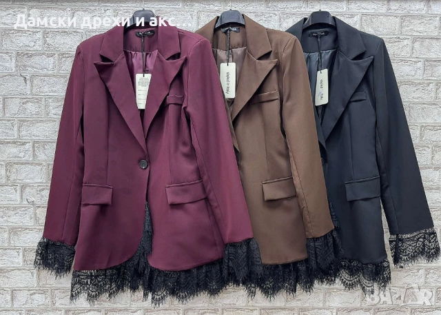 Хит модел дамско сако с дантела , снимка 2 - Сака - 52814335