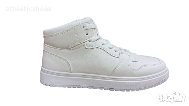 Мъжки кожени кецове в бяло и черно, снимка 2 - Кецове - 42089227