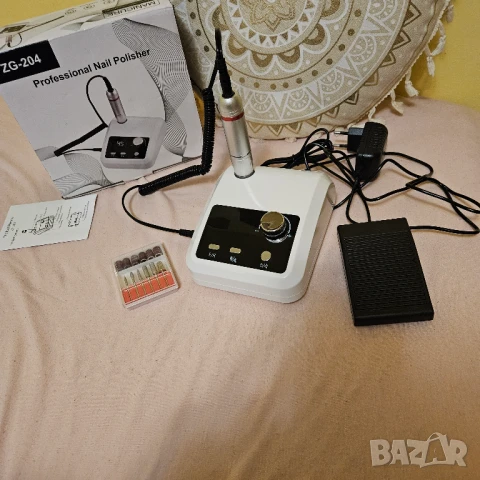 Професионална пила за маникюр, бяла, 45000 оборота, снимка 3 - Продукти за маникюр - 50748426