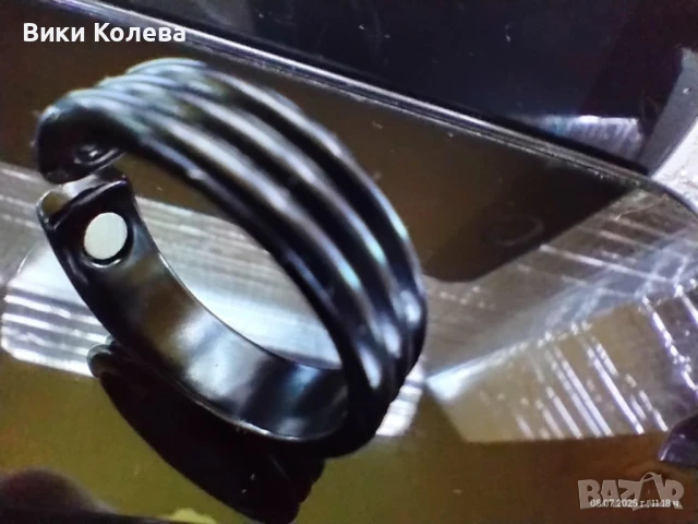 Лечебен енергиен пръстен с магнити – За баланс, здраве и сила, снимка 3 - Пръстени - 50950240