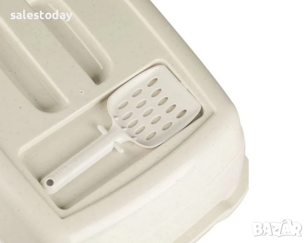 Котешка тоалетна с вратичка и лопатка, снимка 2 - Други животни - 52571016