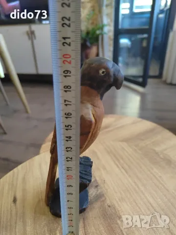 Дървена фигура на папагал., снимка 4 - Декорация за дома - 47386902