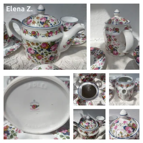 James Sadler Olde Chintz Чайник, чаши и чинийки, снимка 4 - Сервизи - 56137827