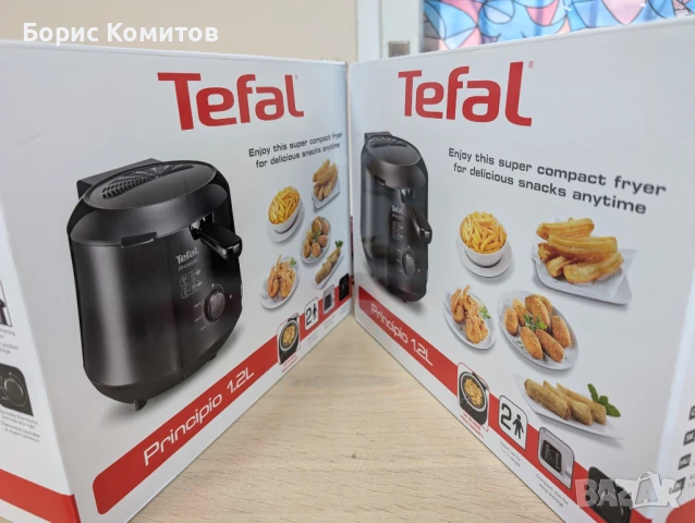 Фритюрник Tefal Minicompact FF230831 Principio, 1000W, 1.2 л, снимка 3 - Фритюрници - 50468608