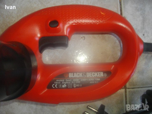 Black Decker KA293E-Английски Мини Лентов Шлайф-Ел.Пила-350 W-ОТЛИЧЕН-Шлайфане Труднодостъпни Места, снимка 8 - Други инструменти - 42444011