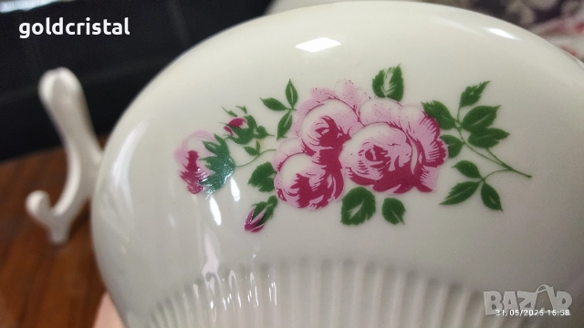 Стар български порцелан купа с купички , снимка 8 - Антикварни и старинни предмети - 52935821