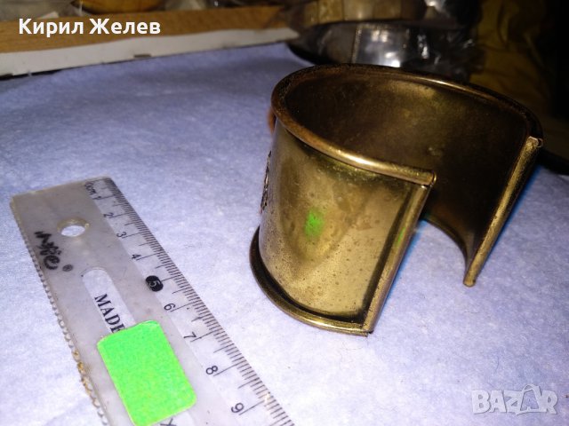 БРОНЗИРАНА АР ДЕКО СТИЛ ФЛОРАЛНО ОРНАМЕНТИРАНА РЕГУЛИРУЕМА ГРИВНА 26876, снимка 8 - Гривни - 41268861