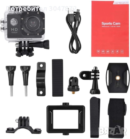 Momo Design ВОДОУСТОЙЧИВА ЕКШЪН КАМЕРА - 1080p, 12MP, microSD, снимка 14 - Камери - 51441052