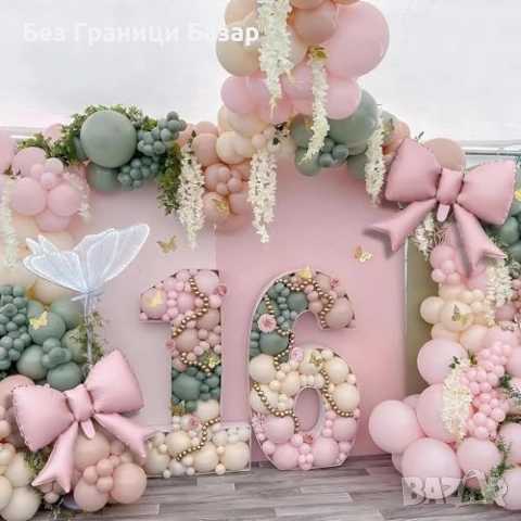 Нови балони за арка Декорация  пролет флорална тема рожден ден момиче, снимка 7 - Декорация за дома - 53644703