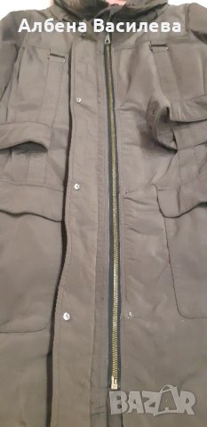 Кафяво дълго зимно яке   MAX MARA, снимка 5 - Якета - 44375114