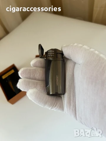 Газова запалка HONEST с троен пламък и пънч – нова, в кутия, снимка 3 - Запалки - 50973124