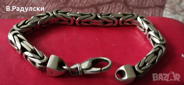 Масивна сребърна гривна , снимка 4 - Гривни - 47869615