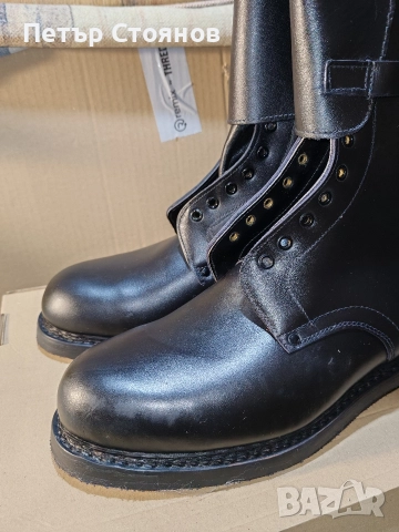Италиански военни кубинки от естествена кожа Davos р-р 46, снимка 5 - Мъжки боти - 52945043
