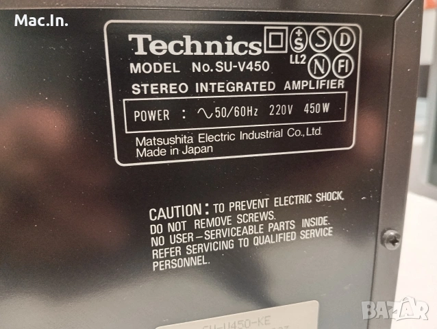 Усилвател Technics SU-V 450, снимка 6 - Ресийвъри, усилватели, смесителни пултове - 53386528