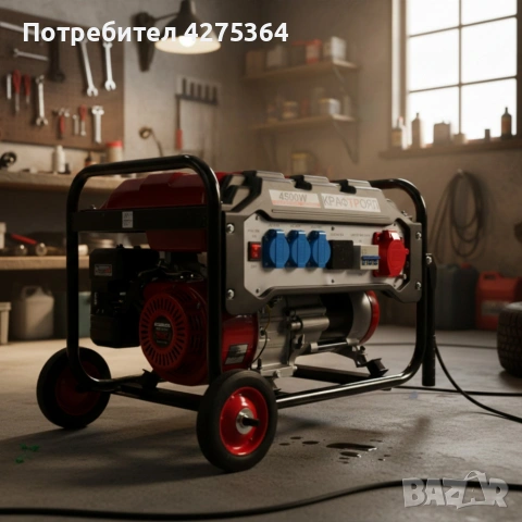 Трифазен четиритактов генератор KraftRoyal 4.5 kW с дисплей