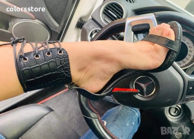 Сандали на ток - черни - 12940