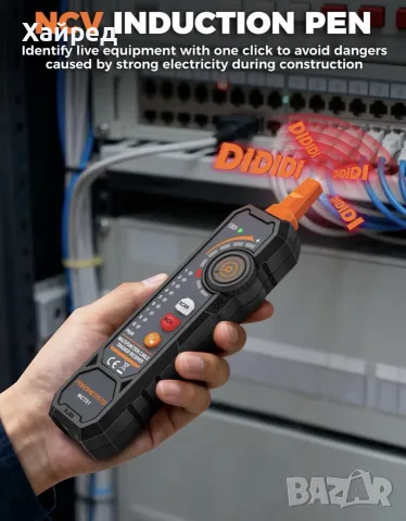 НоPOROMETISTO MCT01 4-in-1 Network Cable Tester – професионален тестер за мрежови и телефонни кабели, снимка 6 - Мрежови адаптери - 55827143