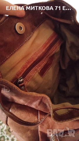 Раница от естествена кожа, снимка 7 - Раници - 52434934