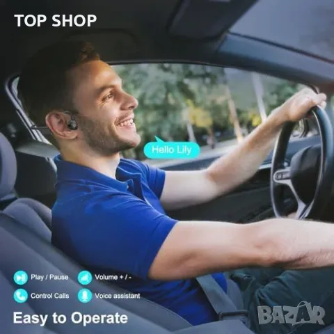 Нови Слушалки с отворено ухо и двоен микрофон за шумоподтискане кристално чист глас, снимка 7 - Bluetooth слушалки - 49450909