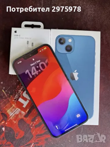 iPhone 13 128gb Blue, снимка 2 - Apple iPhone - 56097427