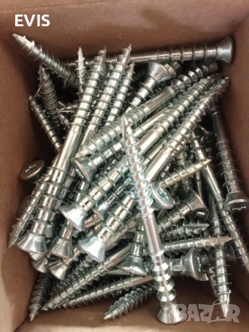 Регулиращи, регулируеми, дистанционни винтове за дърво 6x70 мм с връх тип 17,100бр.