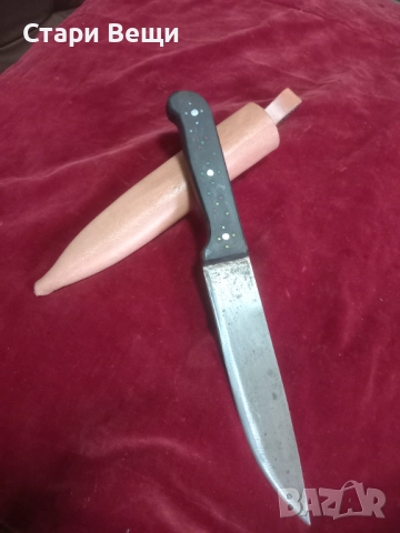 Стар нож с кожена кания, снимка 9 - Ножове - 52854426