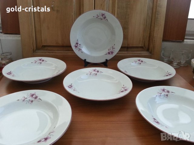 Стар български порцелан чинии дълбоки