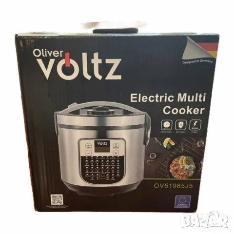 Мултикукър Oliver Voltz, 900W, 5L, 45 програми, LED дисплей, Инокс, снимка 5 - Мултикукъри - 49916596