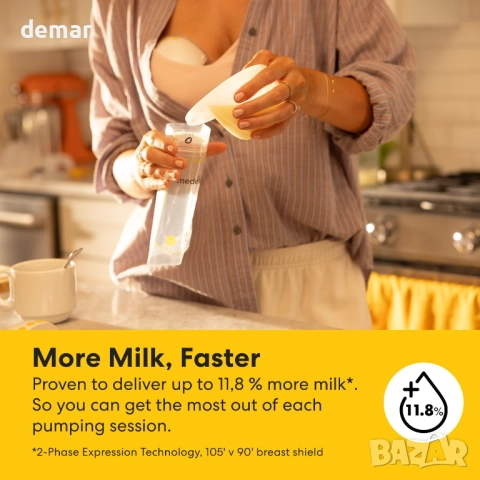 Електрическа помпа за кърма Medela Motion InBra – високоефективна, снимка 5 - Помпи за кърма - 52679566