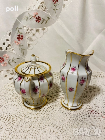 порцеланова захарница каничка за мляко, снимка 4 - Сервизи - 52206063