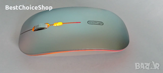 Uiosmuph Bluetooth мишка, ултра тунка, безшумна, RGB, снимка 3 - Клавиатури и мишки - 53144302