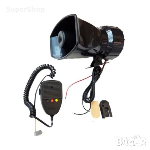 Мощна полицейска сирена с микрофон за кола автомобил мегафон аларма, снимка 2 - Аксесоари и консумативи - 49924944
