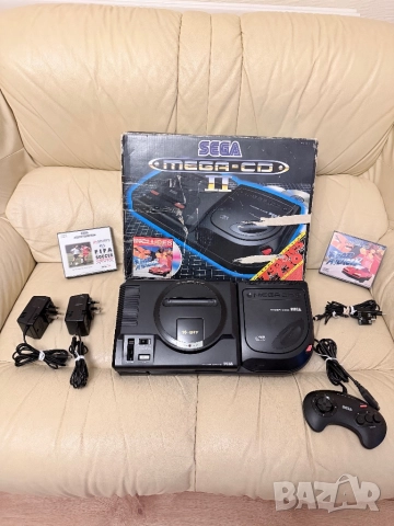 SEGA Mega Drive + Mega-CD II | Пълен комплект | Кутия | Игри