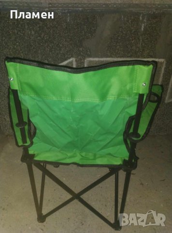 Сгъваем,туристически, къпинг,рибарски стол с подлакътници, метален с полиестер и поставка за чаша. Н, снимка 4 - Къмпинг мебели - 41819868
