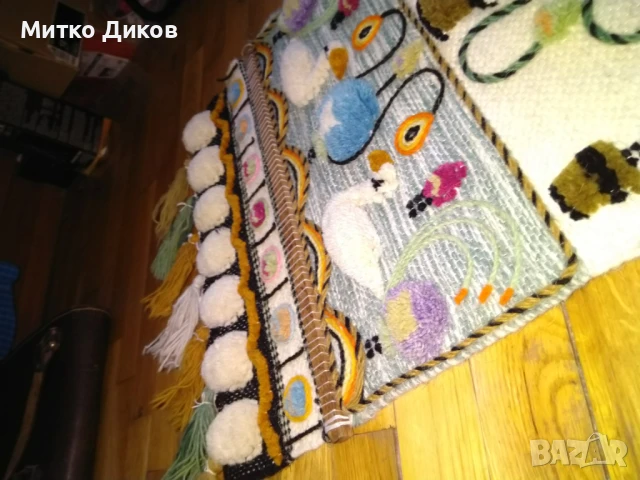 Пано за стена винтидж 44х92см с ресните Wall tapestry fibre handing woven, снимка 10 - Пана - 51084034