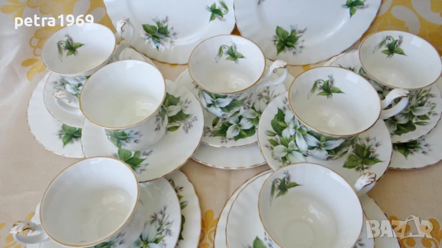Тройни порцеланови сетове на RA от серията Trillium, снимка 2 - Чаши - 50748749