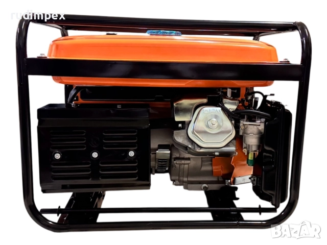 Генератор за ток 8 kW, бензинов, монофазен, AVR, електрически стартер, 100% медни намотки, с колела , снимка 6 - Куфари с инструменти - 51967699